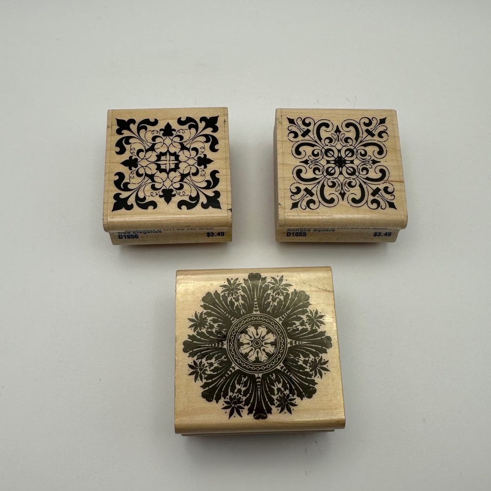 Stampendous Radial Motif D60 Antique Square D1055 True Elegance D1056 Stamp Lot